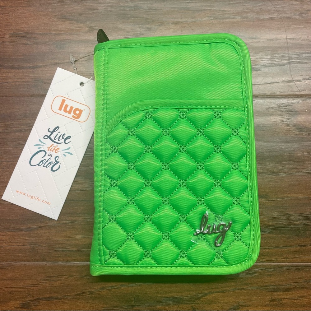 NWT Lug Pilot Lime Green | Travel Passport Wallet | RFID Protected